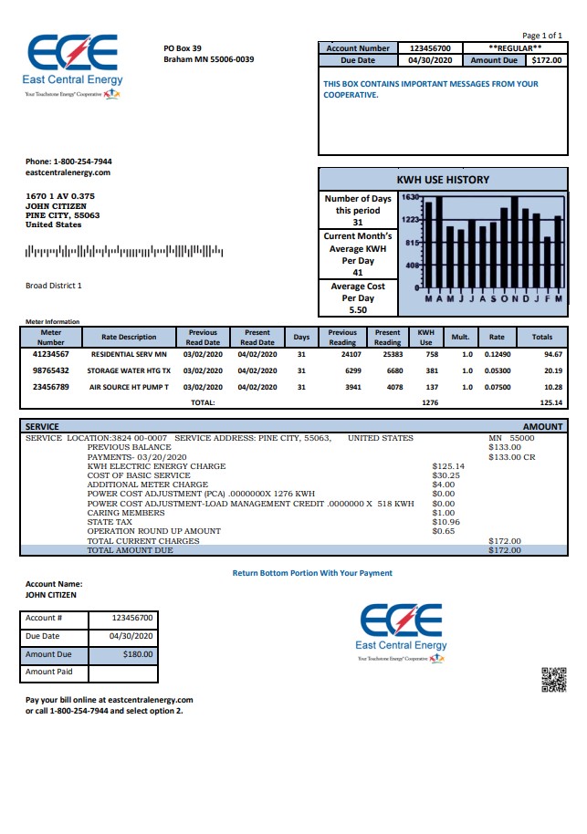  Minol USA business utility bill 
